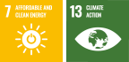 7 Affordable and clean energy 13 Climate action